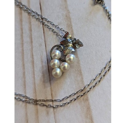Vintage Traube Cluster-Sterling Halskette 