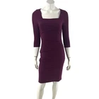 White House Black Market Dress Size 6 Purple Ruffled Bodycon Cocktail Stretch