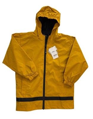 Charles River Apparel kids Waterproof Yellow Hooded Rain Coat Jacket M (10/12)