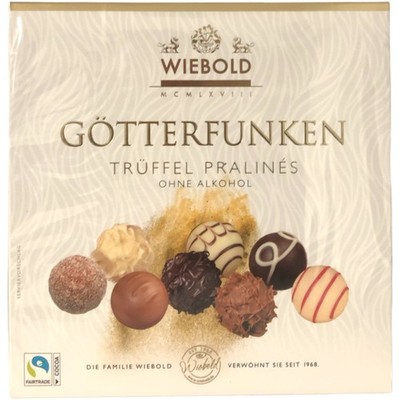 Wiebold Götterfunken Trüffelpralinen ohne Alkohol 200g Packung