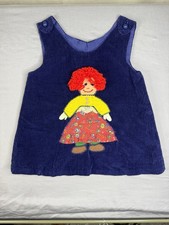 Vintage Kids Raggedy Ann Dress - No Brand Or Size Tagged. Handmade Clothes