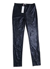NWT SIZE L gb Girls Black Faux Leather Girls Pants/Leggings Inseam 25-26"/FM
