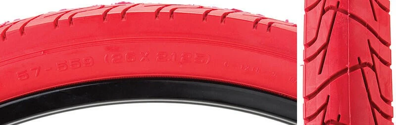 Sunlite CST Ciudad 1218 Neumático Clincher 26x2.125 Rojo Urbano Commuter 26"