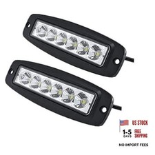 7 Flush Mount Led Light Bar - 18w Spot Beam Offroad Work Fog 2 Pcs Spot Beam 7 Flush Mount Led Light Bar - 18w Spot Beam Offroad Work Fog 2 Pcs Spot Beam