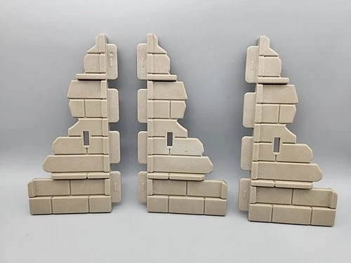 Lot Of 3 Playmobil Spare Part | Broken Ruins Wall for Vintage Medieval Castle