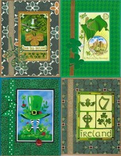Handmade ST. PATRICK'S DAY CARDS SP2--Lot of 4