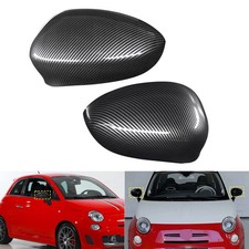 1 Paar Carbon-Stil Außenspiegelkappen Für Fiat 500 C 312,500/595/695 2007-2023