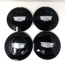 Cadillac Black Gloss Center Cap With Silver Logo 776-kd Cadillac Black Gloss Center Cap With Silver Logo 776-kd