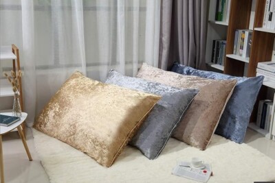 Crushed Velvet Kissenbezüge mit Innen 60x80 Lounge Boden Sitz, Hunde- & Katzenbett