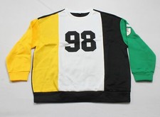 SHEIN Women's Long Sleeve Slogan Graphic Colorblock Sweatshirt ZS6 Multi Large