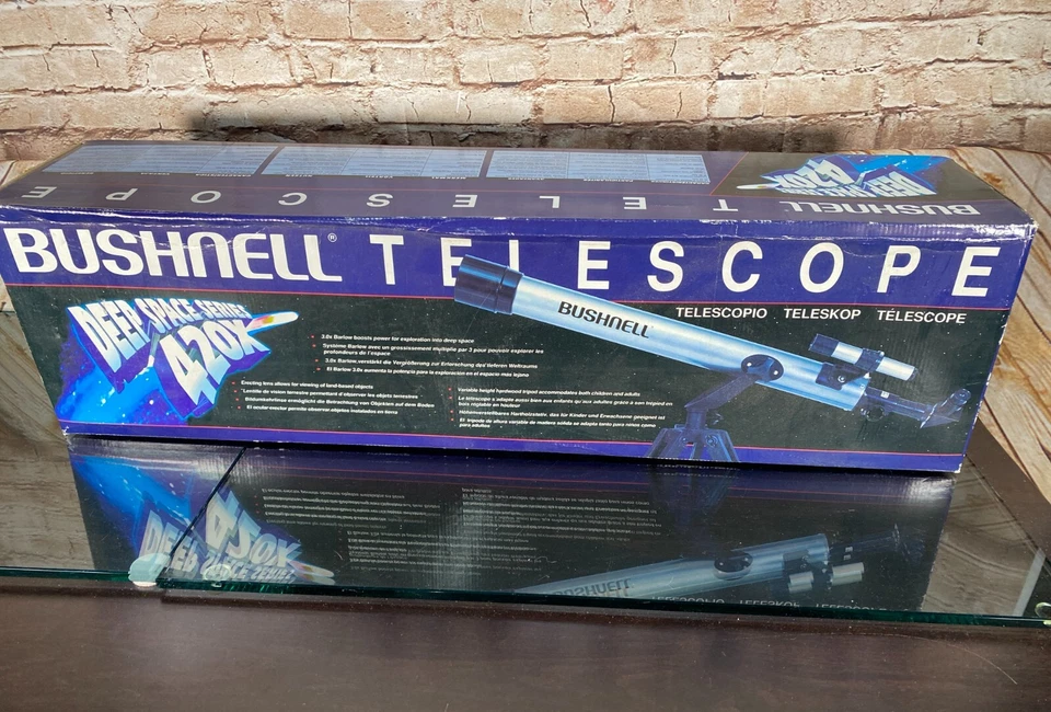 Bushnell Deep Space 420X #78-9512 60mm Refractor Telescope w/Hardwood Tripod - Image 3 of 4