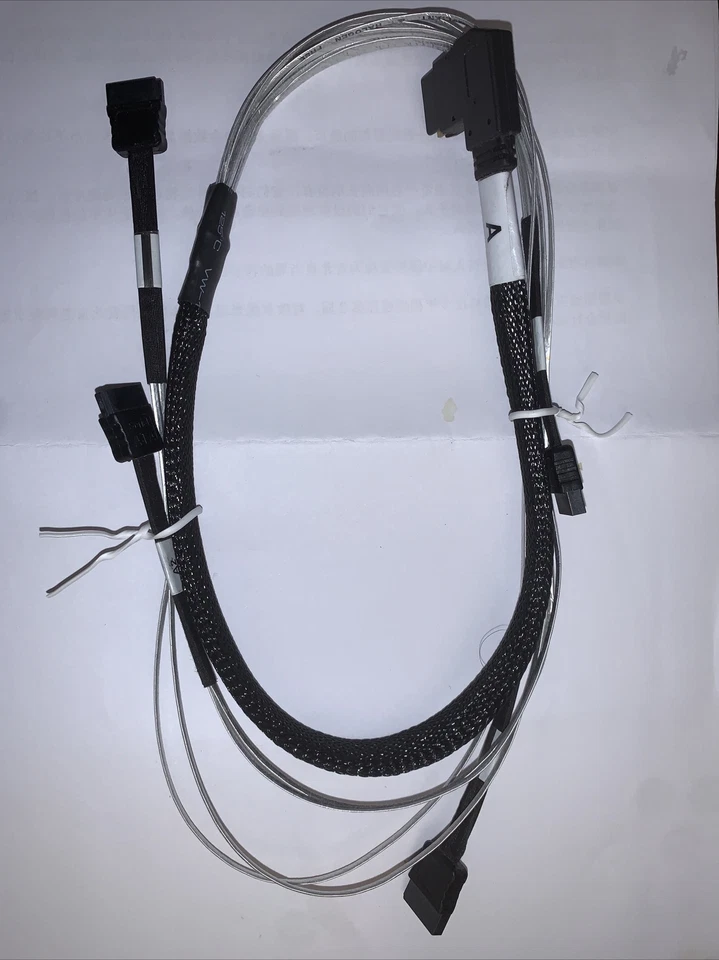 20" Mini SAS 36-Pin SFF-8087 Male to SFF-8482 29-Pin Female + 4-Pin Power Cable - Image 3 of 3