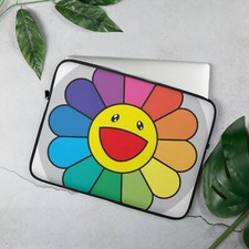 Laptop Sleeve Rainbow Flower Design
