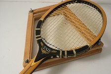 TAD DAVIS VICTOR Wooden Tennis Racket 4 5/8M with Wood Frame Vintage