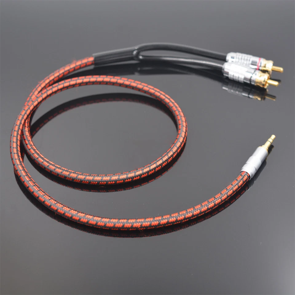 Primeda Audio Cable Stereo 3.5mm male to 2 RCA Gold Plated for MP3 CD DVD TV PC - Image 2 of 4