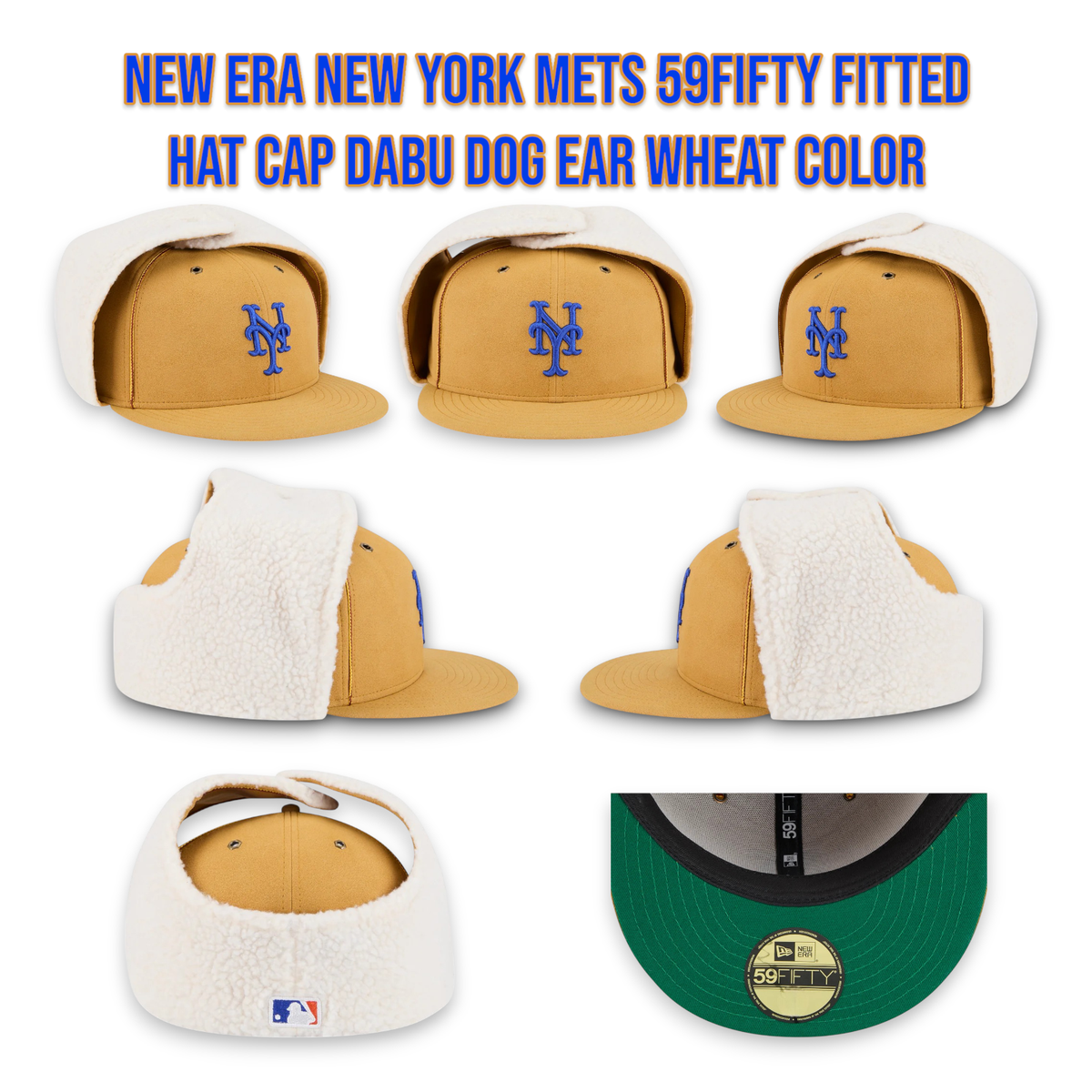 帽子 New Era 59FIFTY Dog Ear NY Mets 7 1/8 New Era New York Mets 59FIFTY Fitted Hat Cap DABU DOG EAR