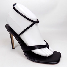 NEW! Nine West Terrie 3 Women Heel Lace Up Dress Black Evening Sandals Size 9.0