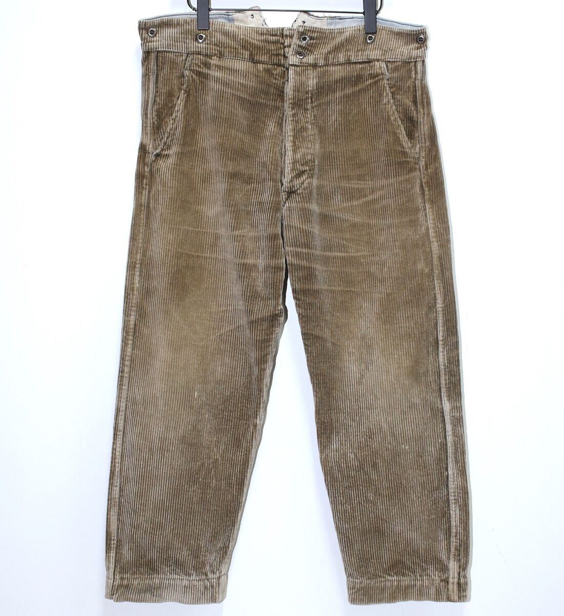 French 30/40s Buckle Back Light Brown Corduroy Work Chore French 30/40s Buckle Back Light Brown Corduroy Work Chore