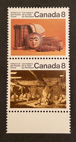 CANADA #570 MNH Indians Of The Pacific Coast Pair Of Stamps 1974
