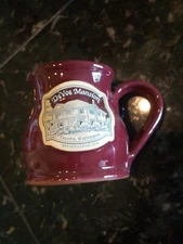 Deneen Pottery Mug, Maroon, DeVoe Mansion, Tacoma Washington