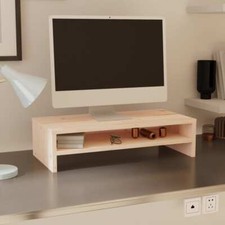 Image of Monitor Stand 50x24x13 cm Solid Wood Pine vidaXL