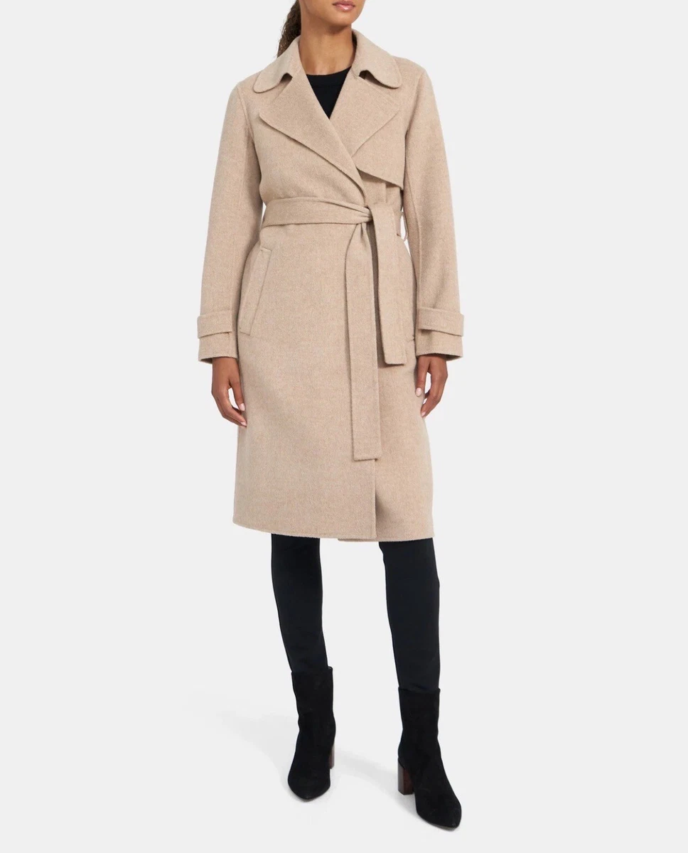 NWT Theory Relaxed Trench Coat in Double Face Wool Cashmere 795