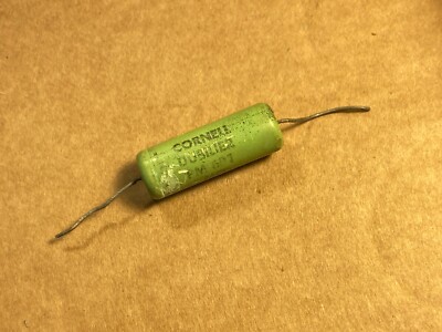 2 NOS Cornell Dubilier Greenie Capacitors - .1 UF 400V, Tested Good For Guitar Tone
