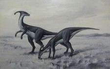 Vintage Rick Daskam signed original illustration art painting dinosaurs 1985 