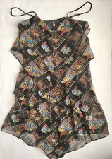 $168 Free People Spagetti strap Ruffled Tiered front Top dress size 6