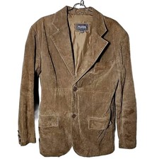 Wilsons Leather Men S Tan Lether Button Sport Coat Blazer Jacket