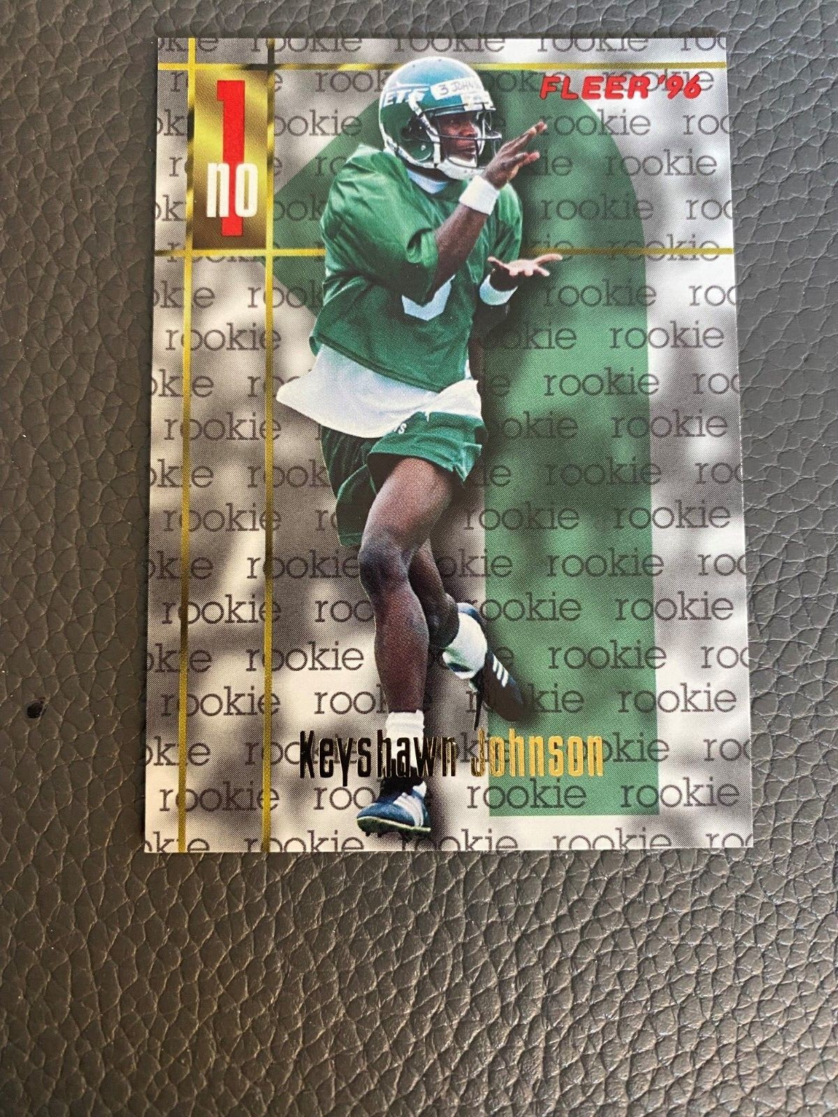 1996 Fleer #161 Keyshawn Johnson Rookie card RC New York Jets