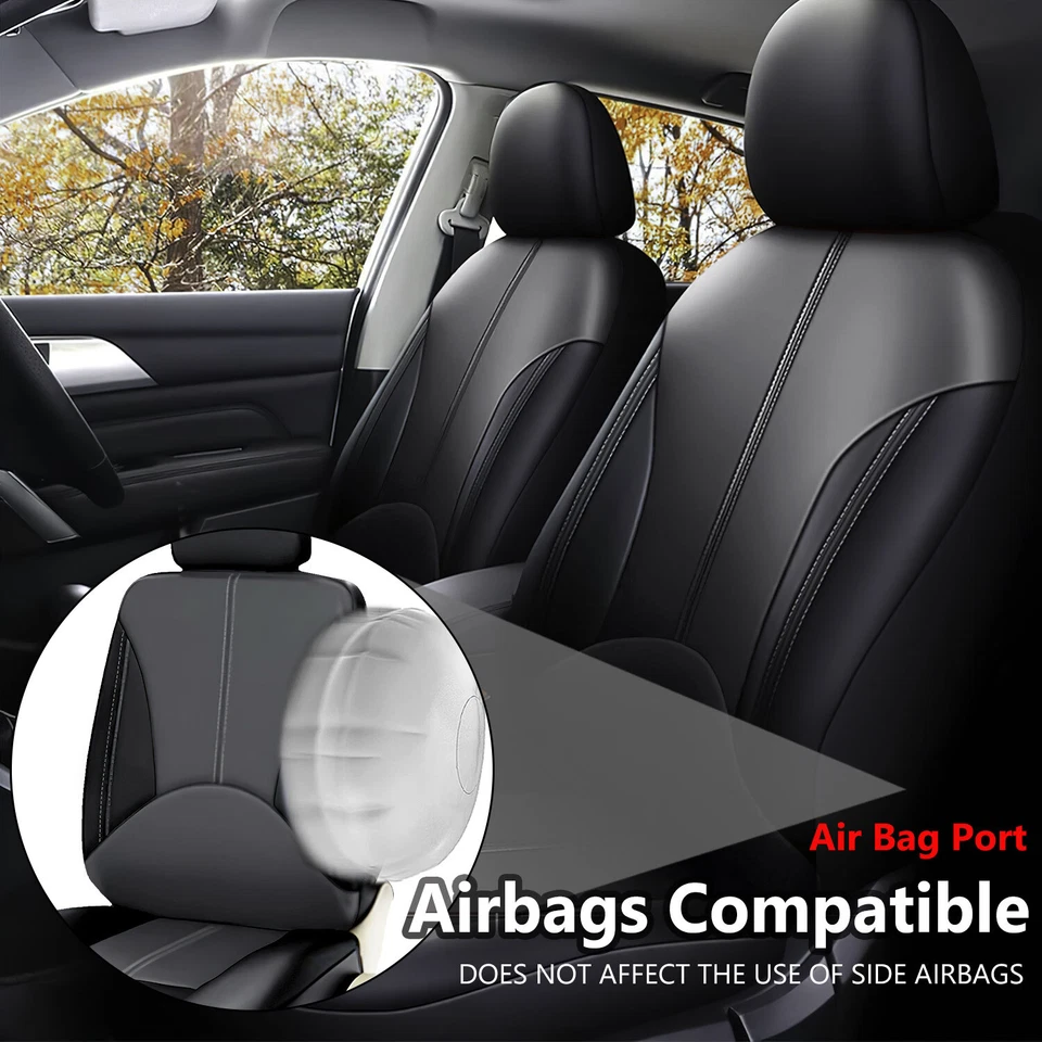 Fundas de asiento de coche para Nissan 2/5 asientos cuero PU protector delantero trasero impermeable Foto 3 de 4