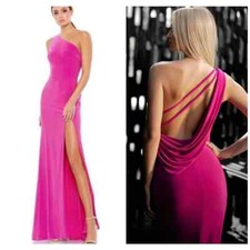 Mac Duggal 26512 One Shoulder Jersey Dress Draped Back Gown 6