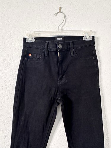 Hudson Women's Denim Barbara Super Skinny Stretch Black High Rise Jean size 26 - Picture 3 of 8