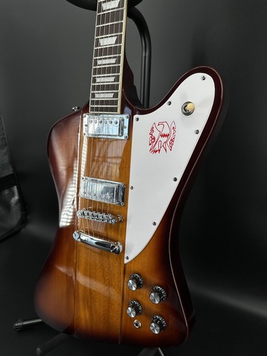 IN STOCK Firebird Brown Electric Guitar Chrome Hardware Black Fingerboard - Picture 3 of 9