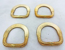 Lot of 4 Solid Brass Saddle Breast Collar Dees 1" Horse Tack Hardware Rigging