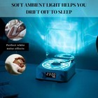 Retro Vinyl Player Bluetooth, RGB LED Lights Lamp Aurora Projector, White Noise