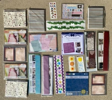 Creative Memories Mixed Lot - Paper Strips Journal Mats Stickers Stencils Lot #2
