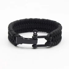 Outdoor Survival Adjustable Paracord emergency Handmade Bracelet For Men