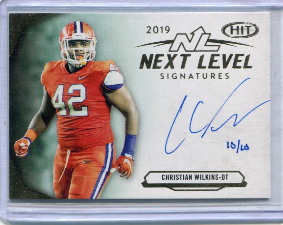 2019 Sage Hit - CHRISTIAN WILKINS - Next Level Autograph - CLEMSON