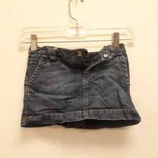 GAPKIDS GIRLS DENIM MINI SKIRT SIZE 5 REGULAR 100 cotton Pocket/zipper
