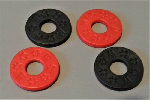 2 Pair of Rubber Guitar Strap Safety Locks. Black and/or Red, NEW, FREE POSTAGE! - Picture 3 of 12