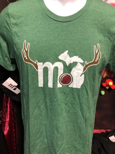 Michigan Navidad Nueva Camiseta Verde Michigan State Of Mind�� Vacaciones Pequeña�� - Imagen 2 de 9
