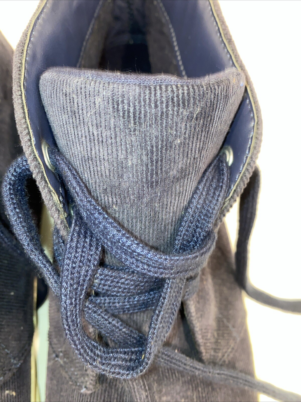 Scarpe sneakers Polo Ralph Lauren TALIN alte blu velluto a coste 13 D Preppy PONY