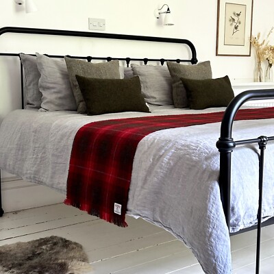 Harris Tweed Winterberry Tartan reine Wolle Bett Läufer Single Double King Super