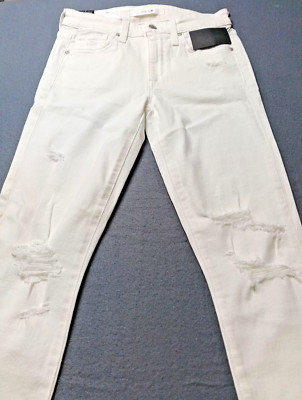 Joes Jeans Women's Skinny Ankle Stretch Distressed White Size 26 5 Pockets Read