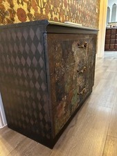 Hand Painted Decoupaged Chest Of Drawer