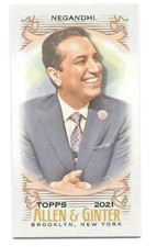 2021 Allen & Ginter KEVIN NEGANDHI Mini A & G Logo Back - SPORTS ANCHOR - # 219