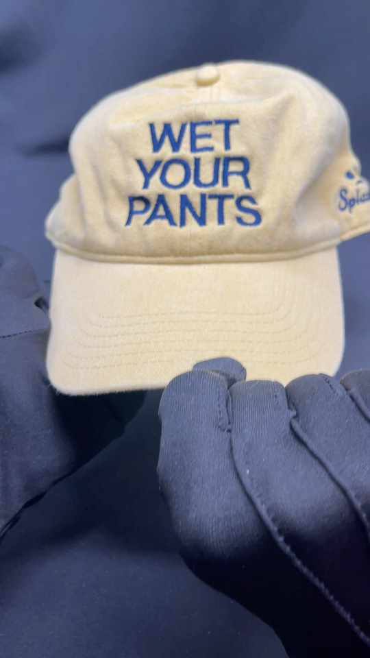 Splashway Wet Your Pants Sun Faded Yellow Embroidered Logo Strap Back