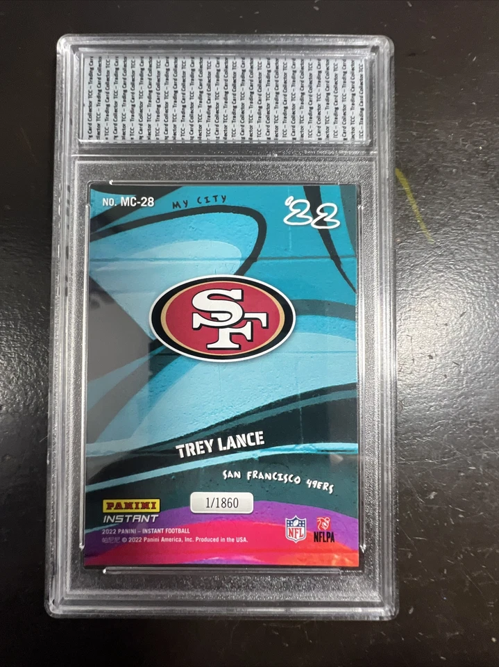 2022 Panini Instant My City Trey Lance 1/1860 TCC Graded Gem Mint 10 - Image 2 of 2
